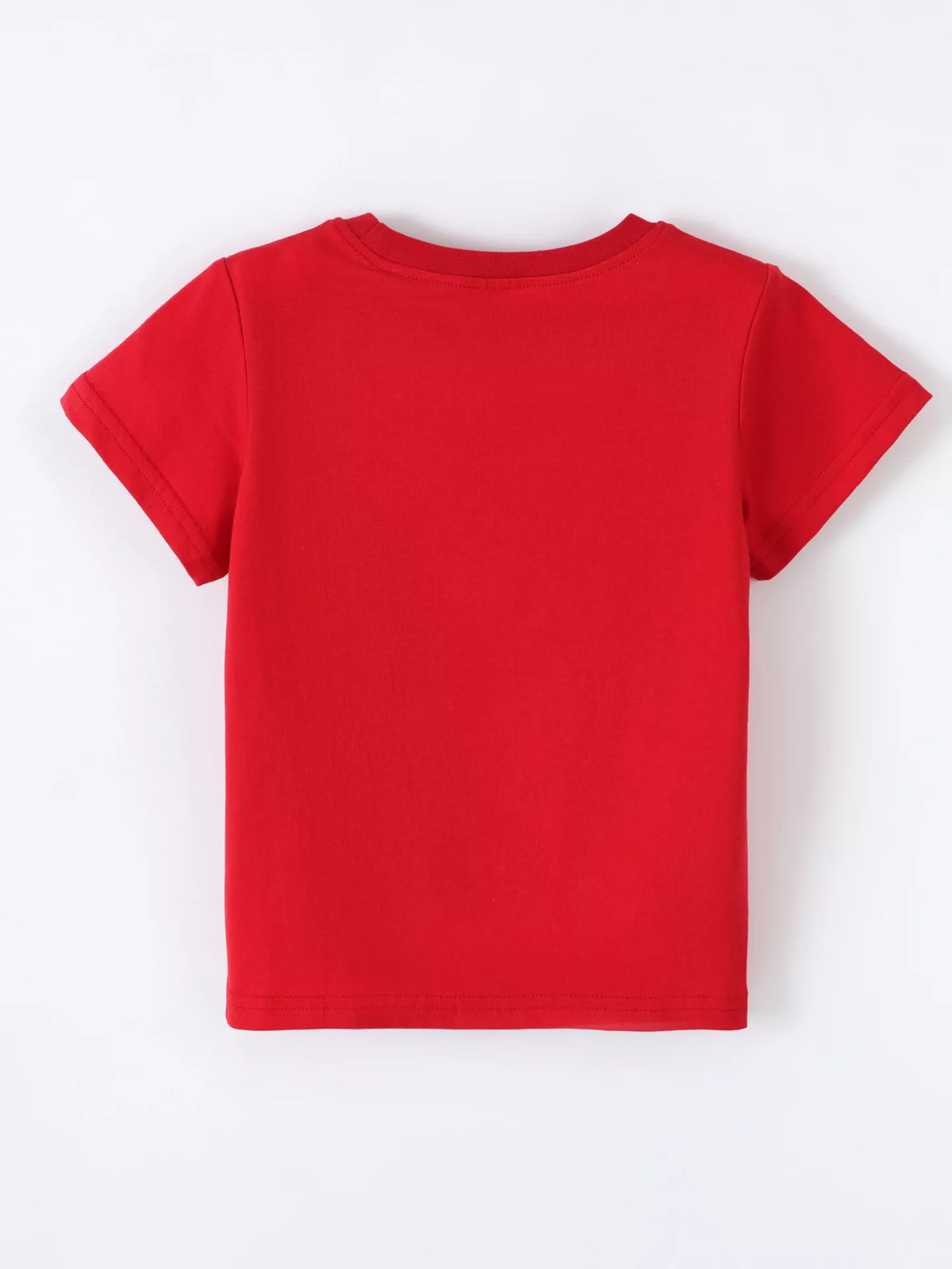 Zebra Round Neck T-Shirt in Red, product view 5