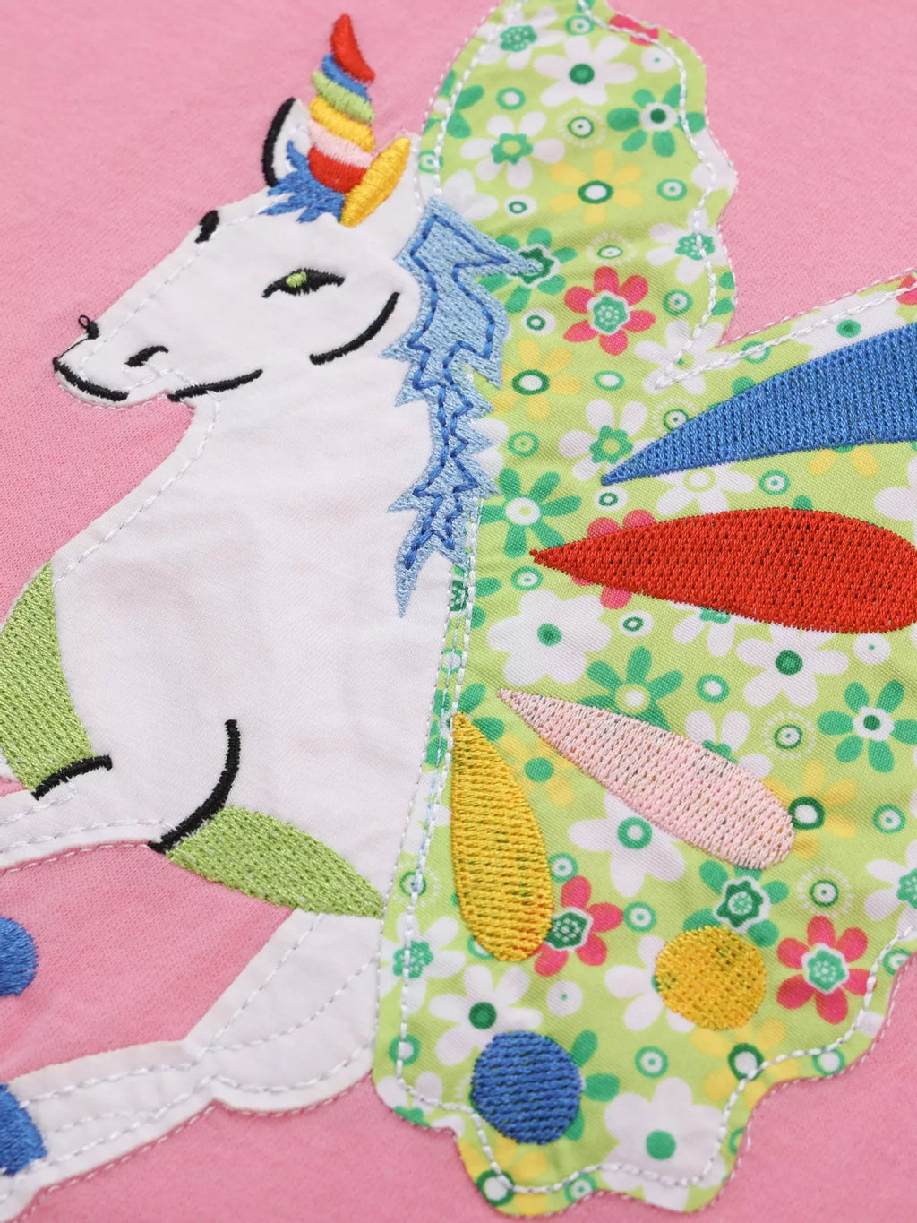 Unicorn Short Sleeve T-Shirt in Pink, product view 4