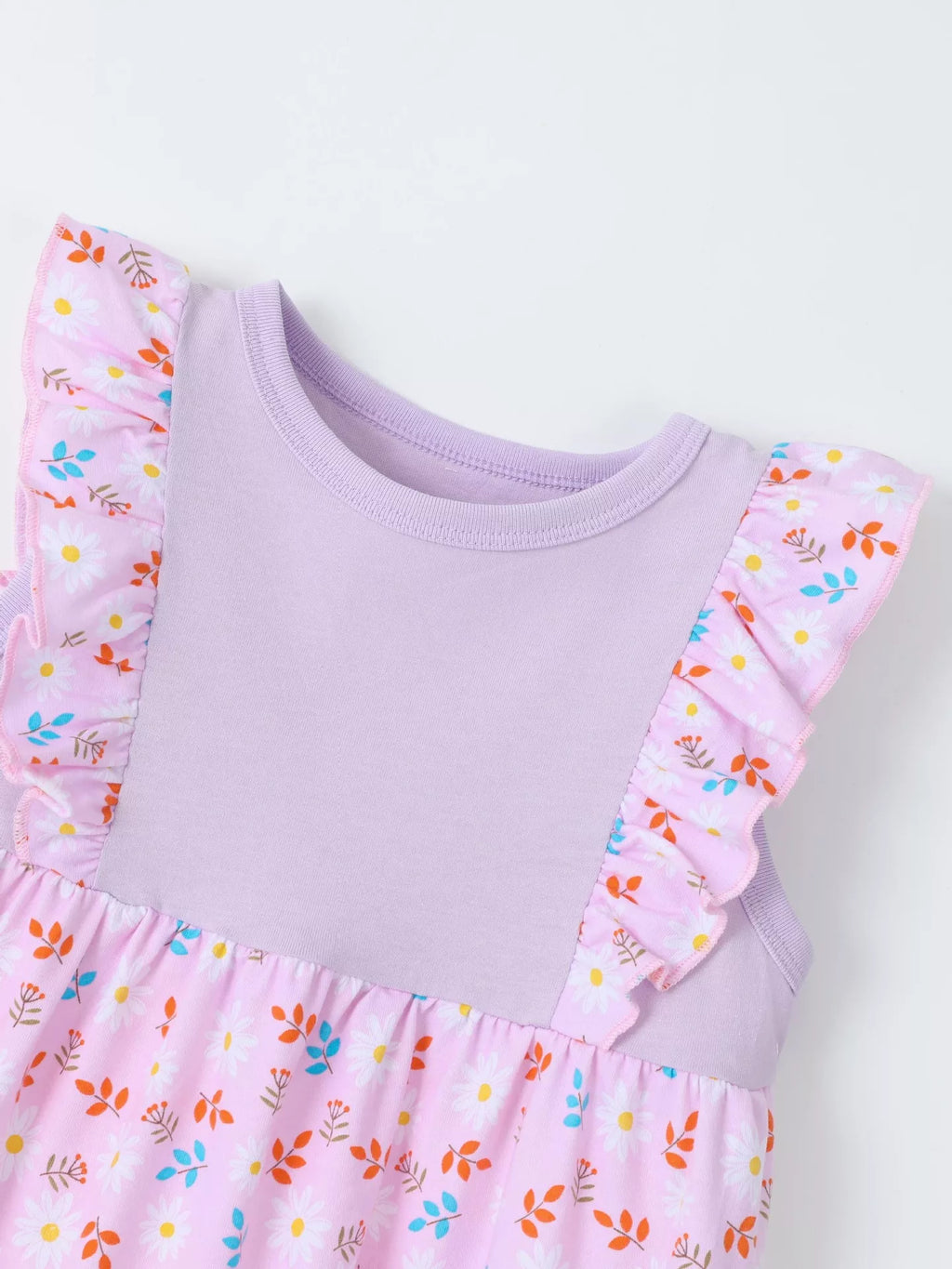 Ruffled Floral Print Dress in Pink, product view 2