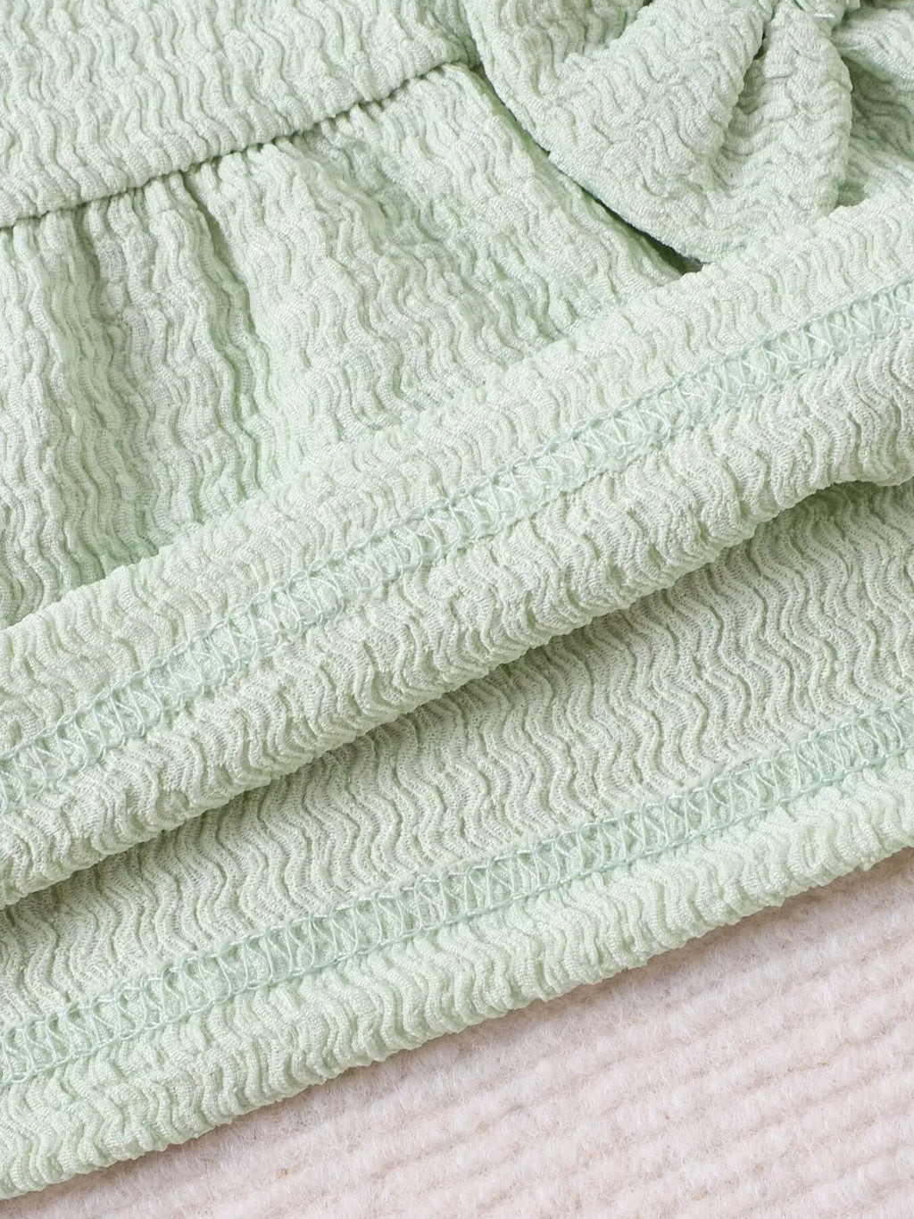 Bow Tank and Shorts Set in Light Green, product view 6