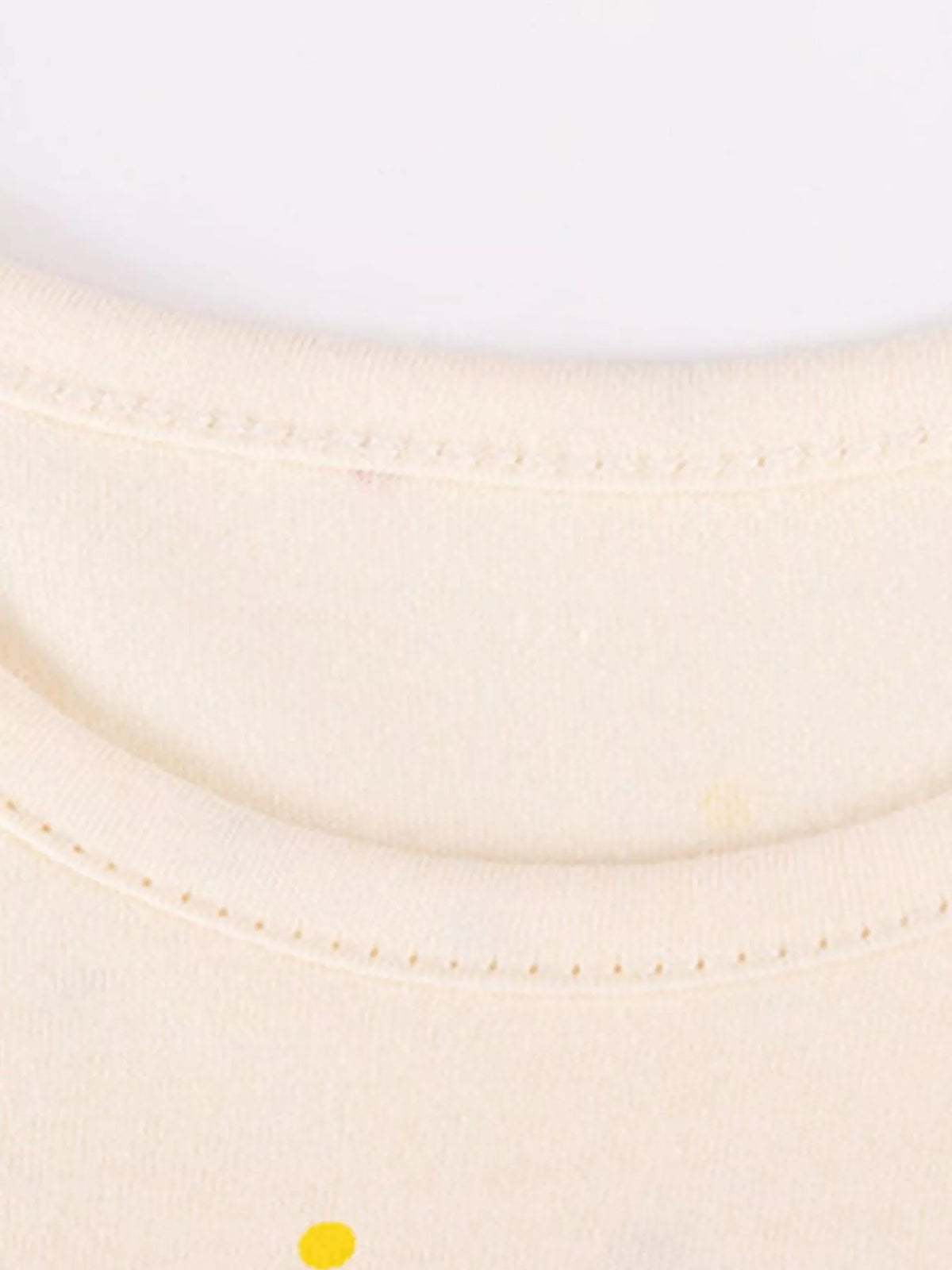 Tulle Dress with Polka Dots and Bow Detail in Cream, product view 3