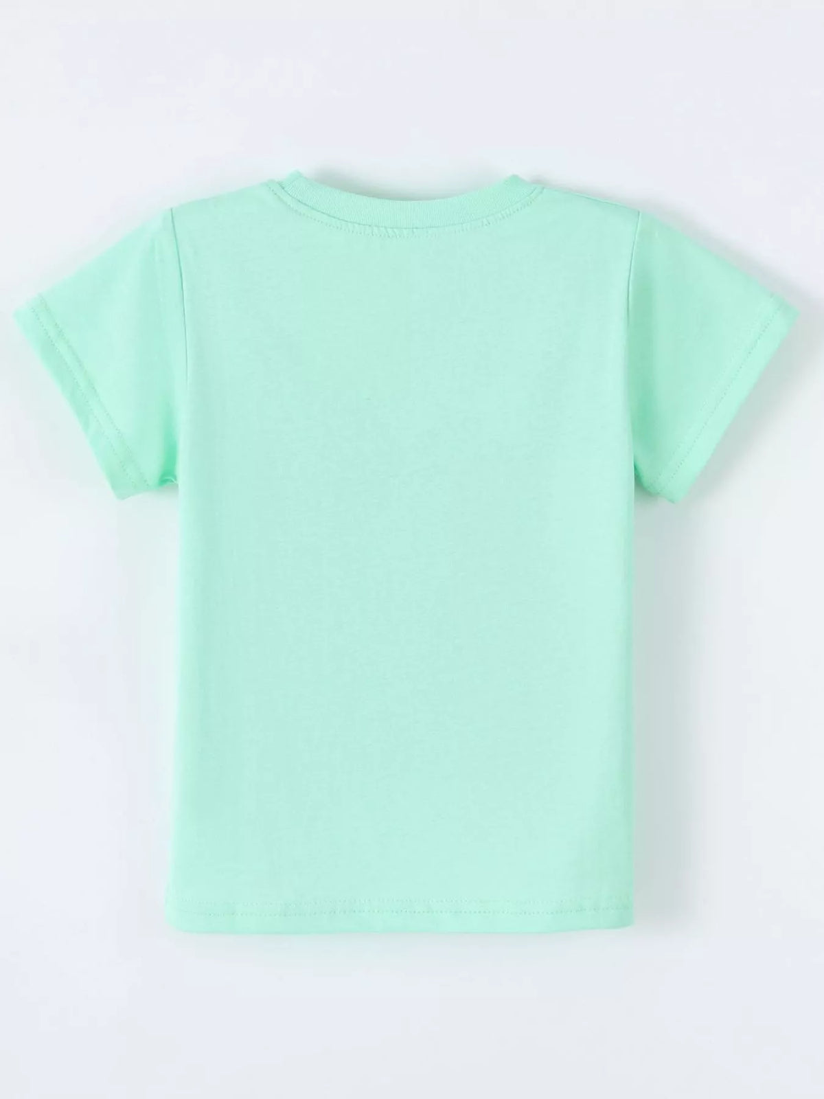Snail and Bunny Race Graphic Short Sleeve T-Shirt in Green, product view 5