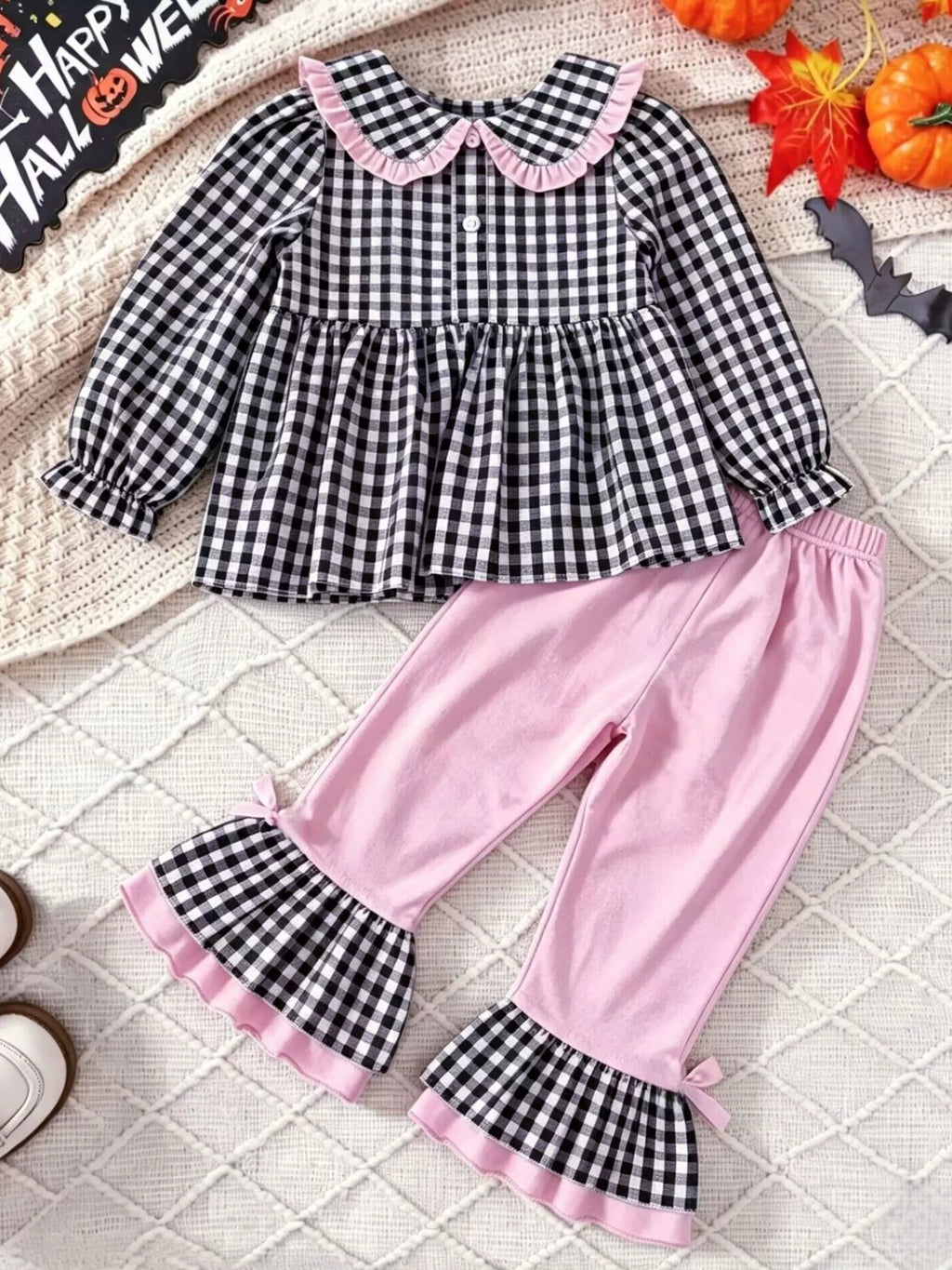 Ghost Long Sleeve Top and Pants Set in Pink, product view 5