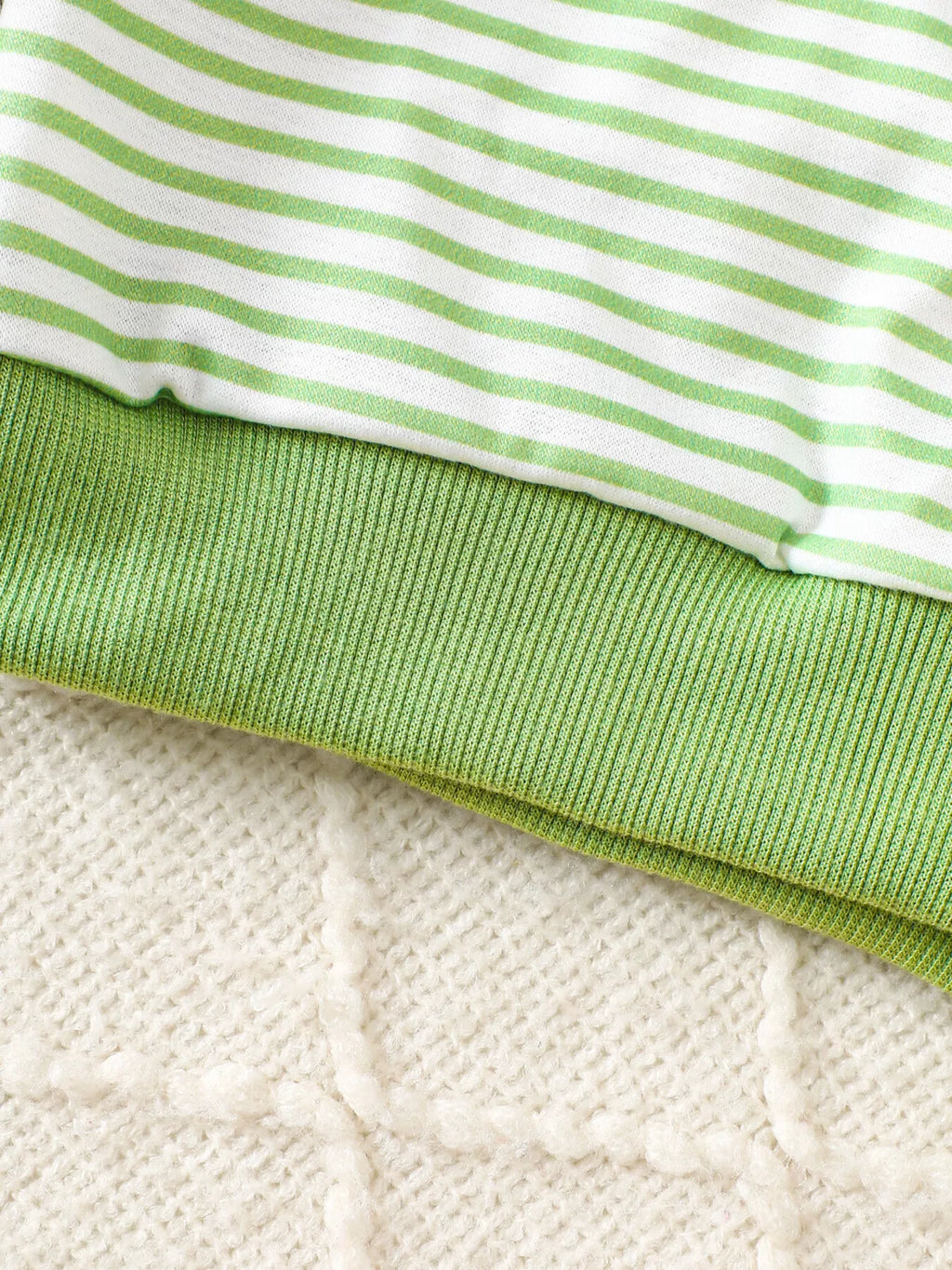 Golf Cart Striped Top and Pants Set in Light Green, product view 5