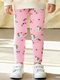 Unicorn Print Pants in Blush Pink, product view 1