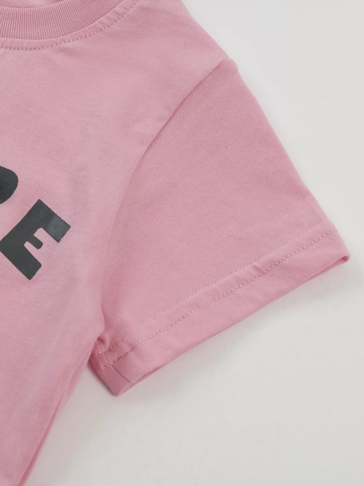 Cat Graphic Round Neck T-Shirt in Pink, product view 5