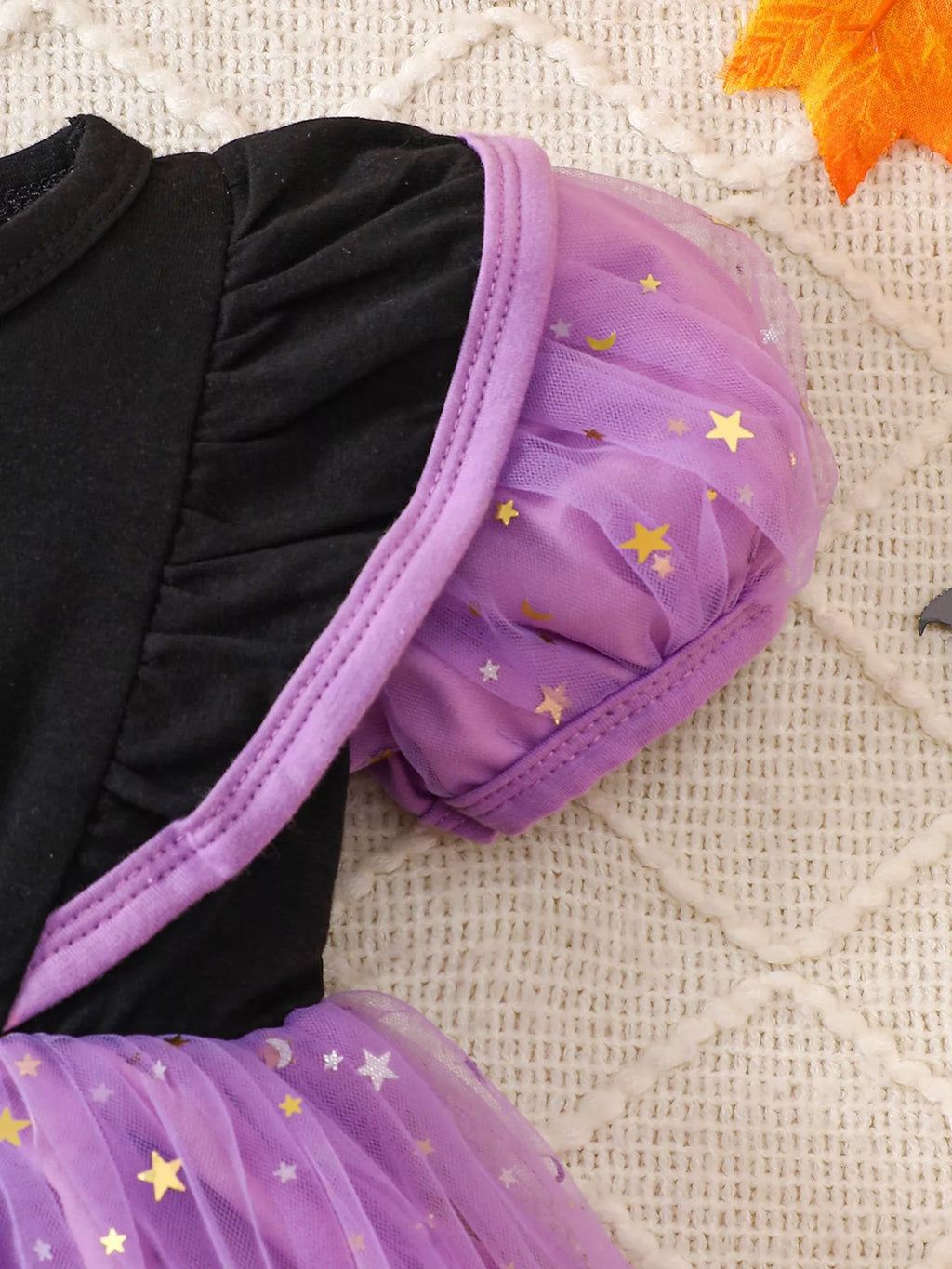 Halloween 'BOO Crew' Ghost Graphic Tulle Tutu Dress in Purple, product view 7