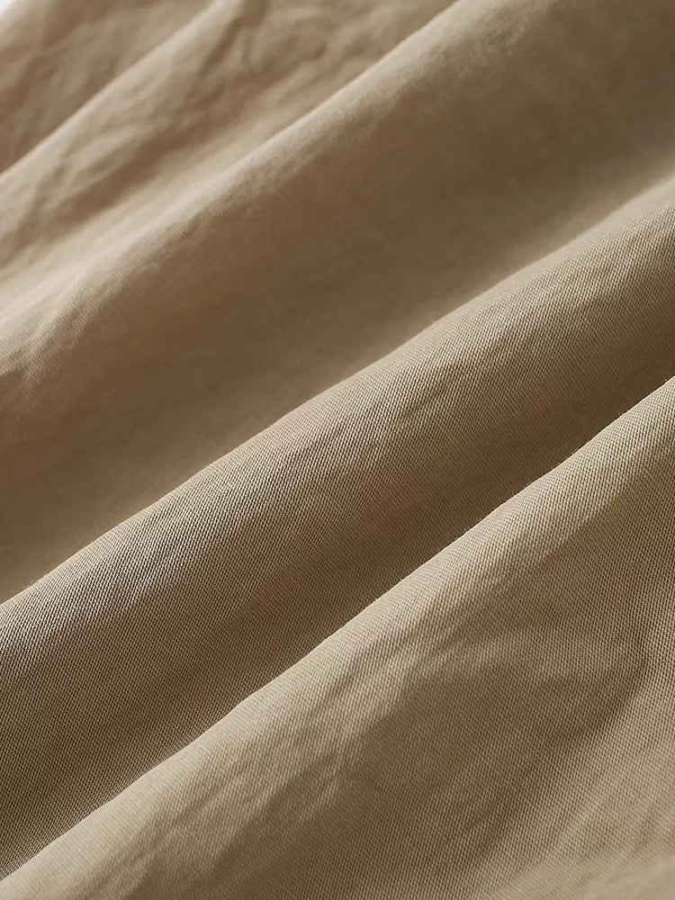 Casual Elastic Waist Capris in Camel, product view 5