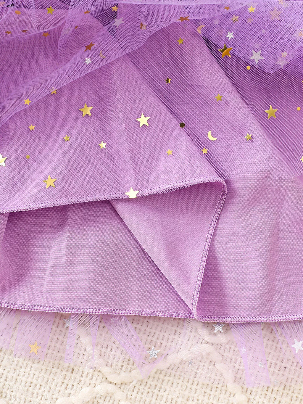 Halloween 'BOO Crew' Ghost Graphic Tulle Tutu Dress in Purple, product view 6
