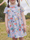 Farm Animal Print Dress in Light Blue, product view 1