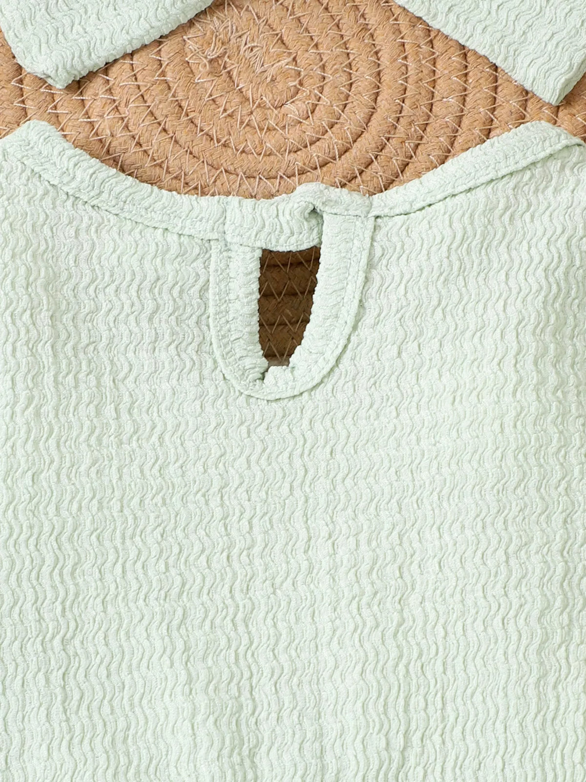 Bow Tank and Shorts Set in Light Green, product view 5