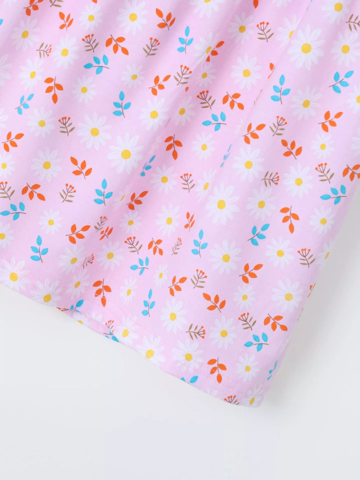 Ruffled Floral Print Dress in Pink, product view 3