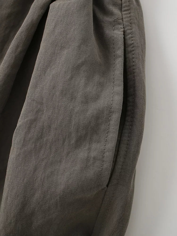 Loose Fit Capris in Dark Gray, product view 4