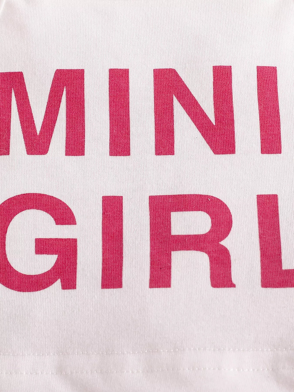 Letter Graphic Cami and Bow Skort Set in White, product view 4