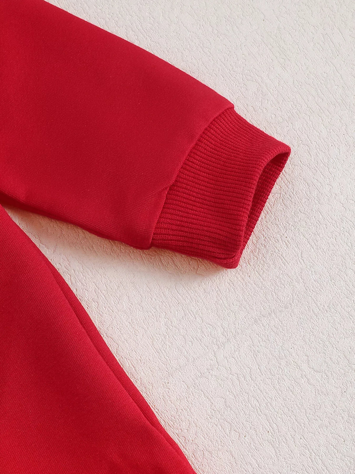 Fire Truck Embroidered Top and Pants Set in Red, product view 7