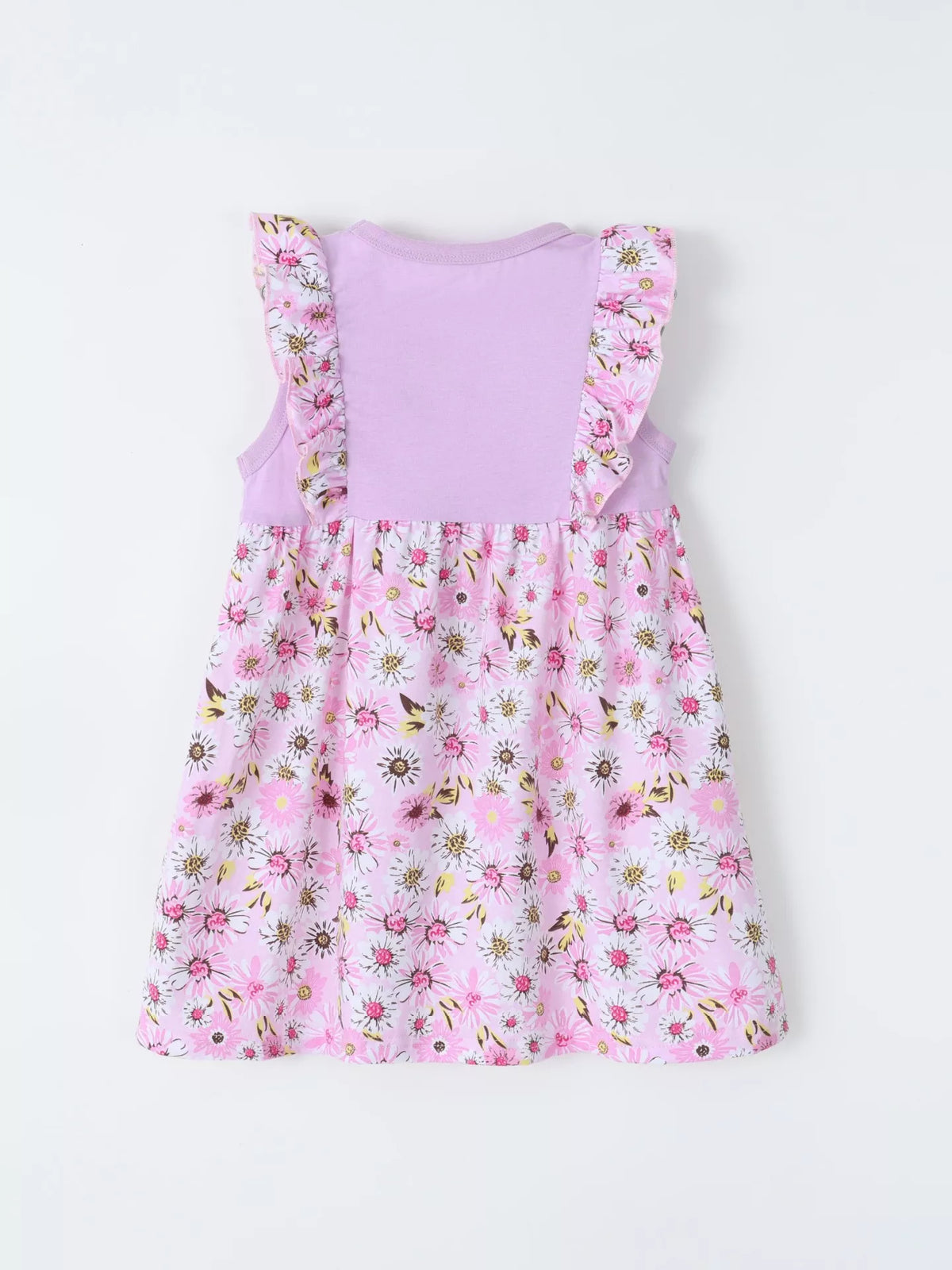 Floral Ruffle Sleeve Dress in Light Purple, product view 5