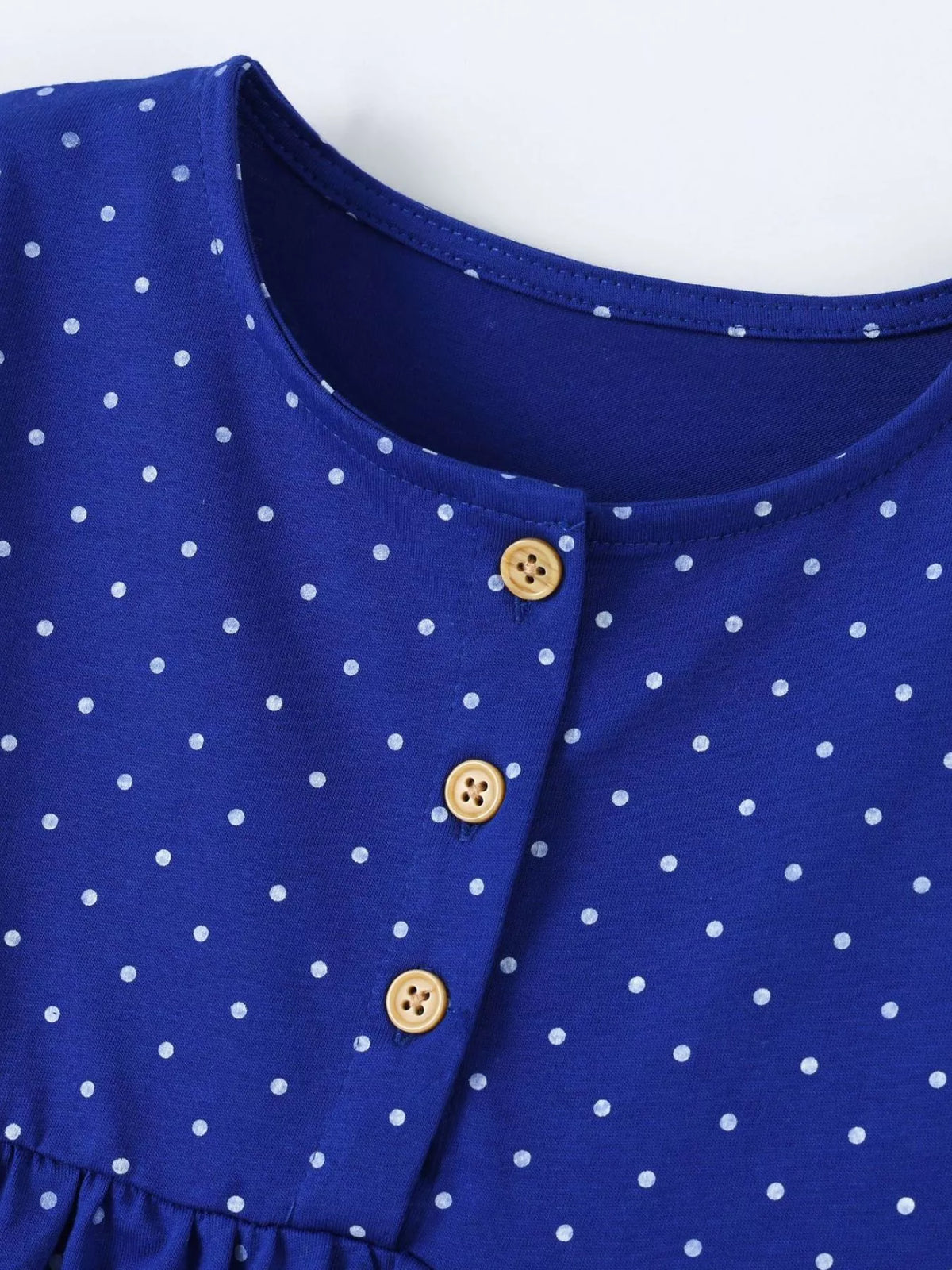 Polka Dot Unicorn Rainbow Dress in Blue, product view 3