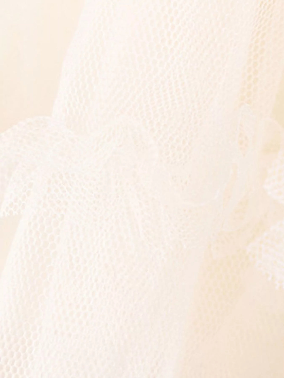 Tulle Dress with Polka Dots and Bow Detail in Cream, product view 4