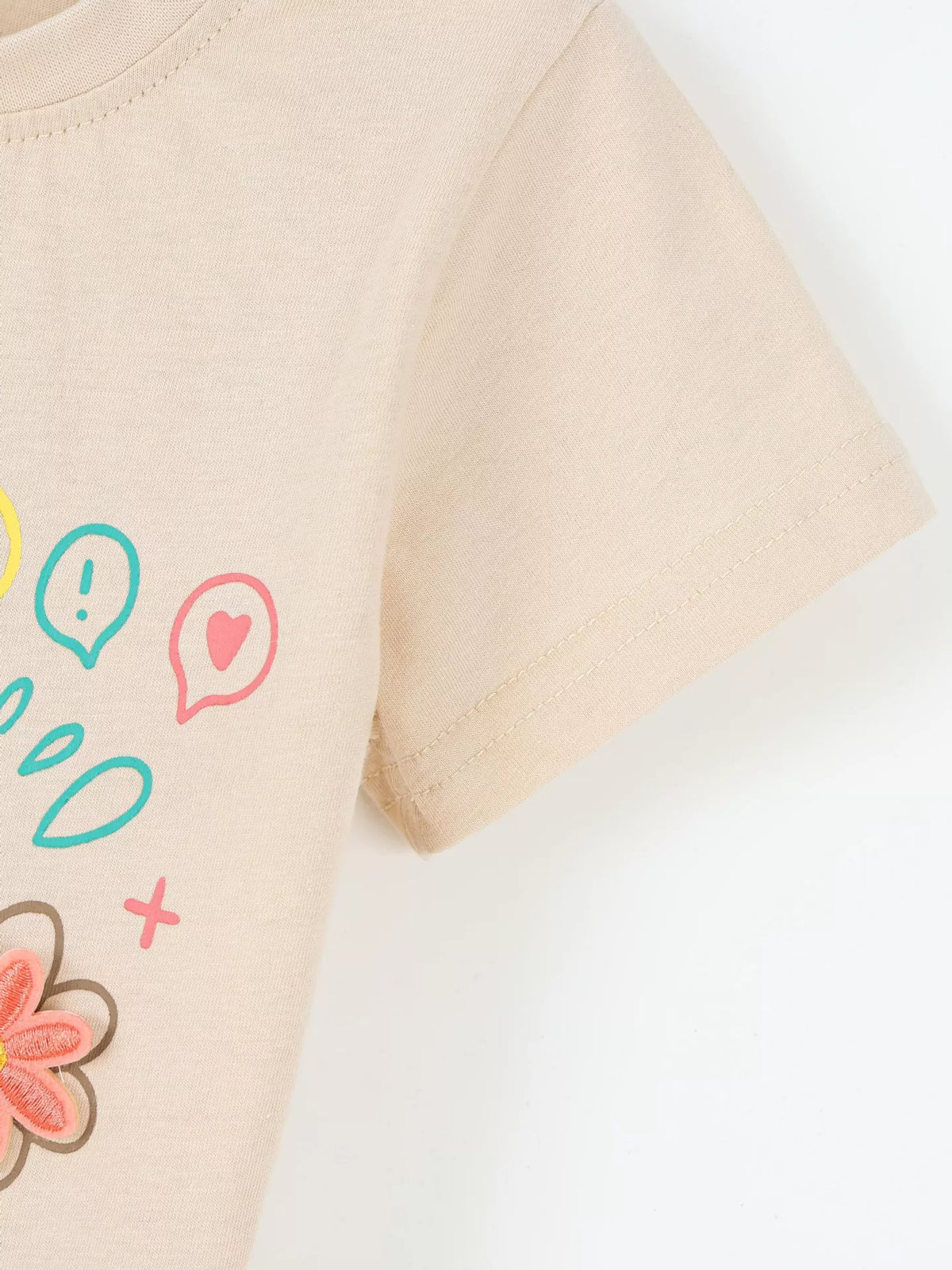 Graphic Short Sleeve T-Shirt in Apricot, product view 4