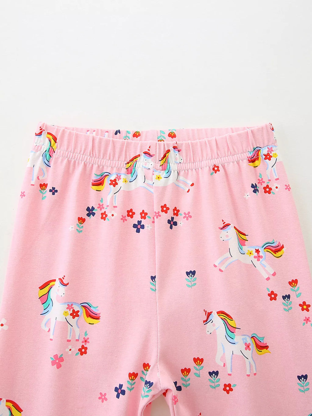 Unicorn Print Pants in Blush Pink, product view 2