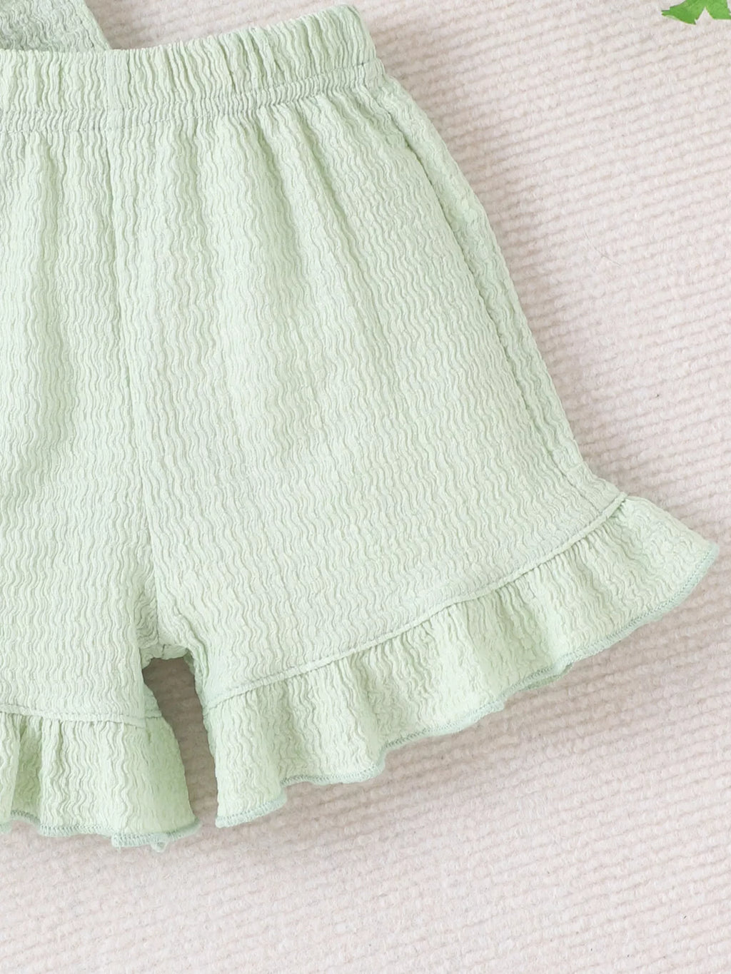 Bow Tank and Shorts Set in Light Green, product view 7