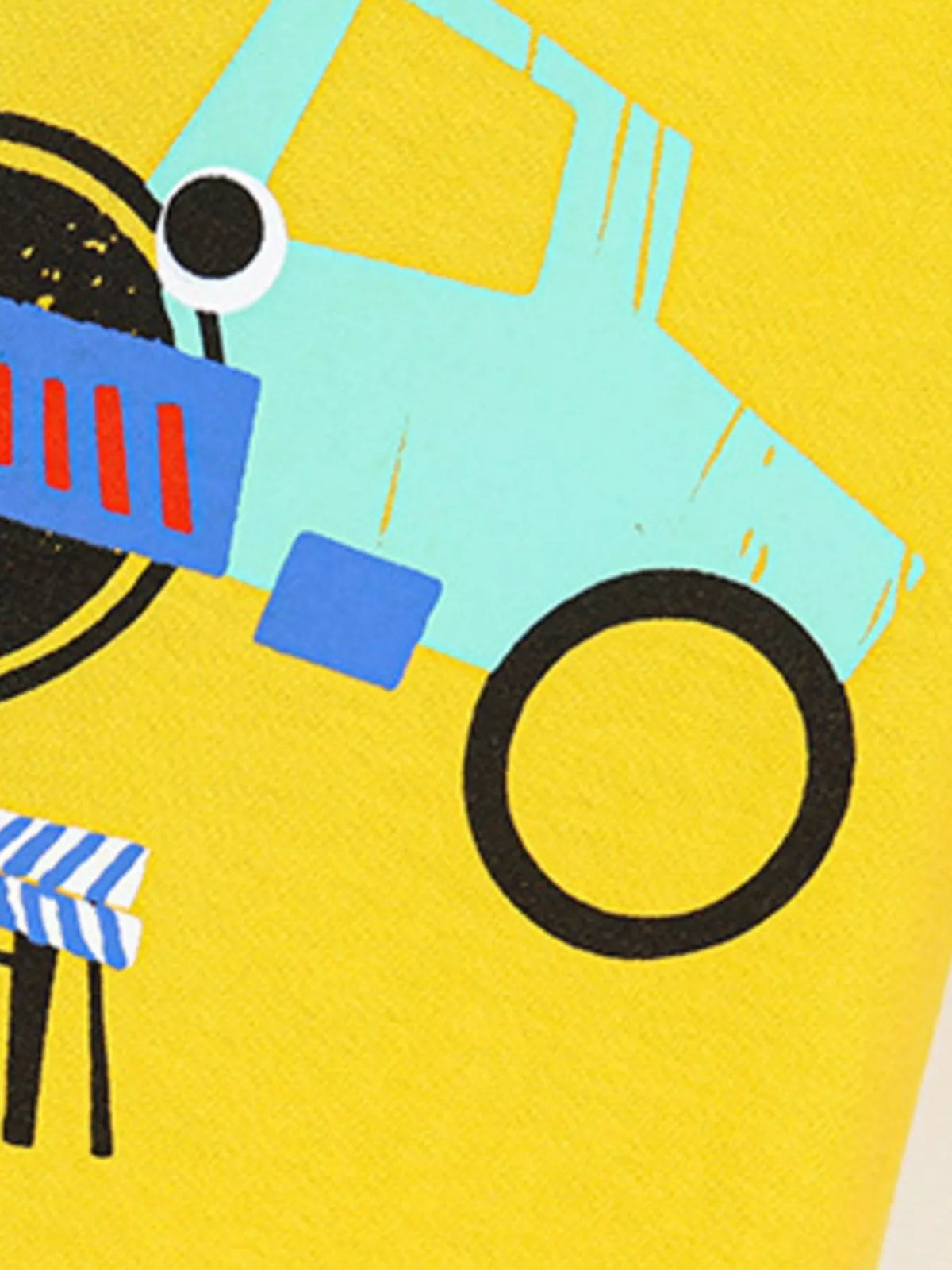 Construction Truck Graphic Short Sleeve T-Shirt in Yellow, product view 5