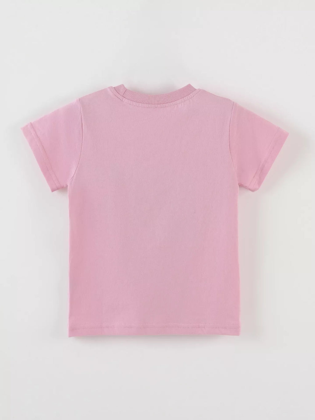 Cat Graphic Round Neck T-Shirt in Pink, product view 6