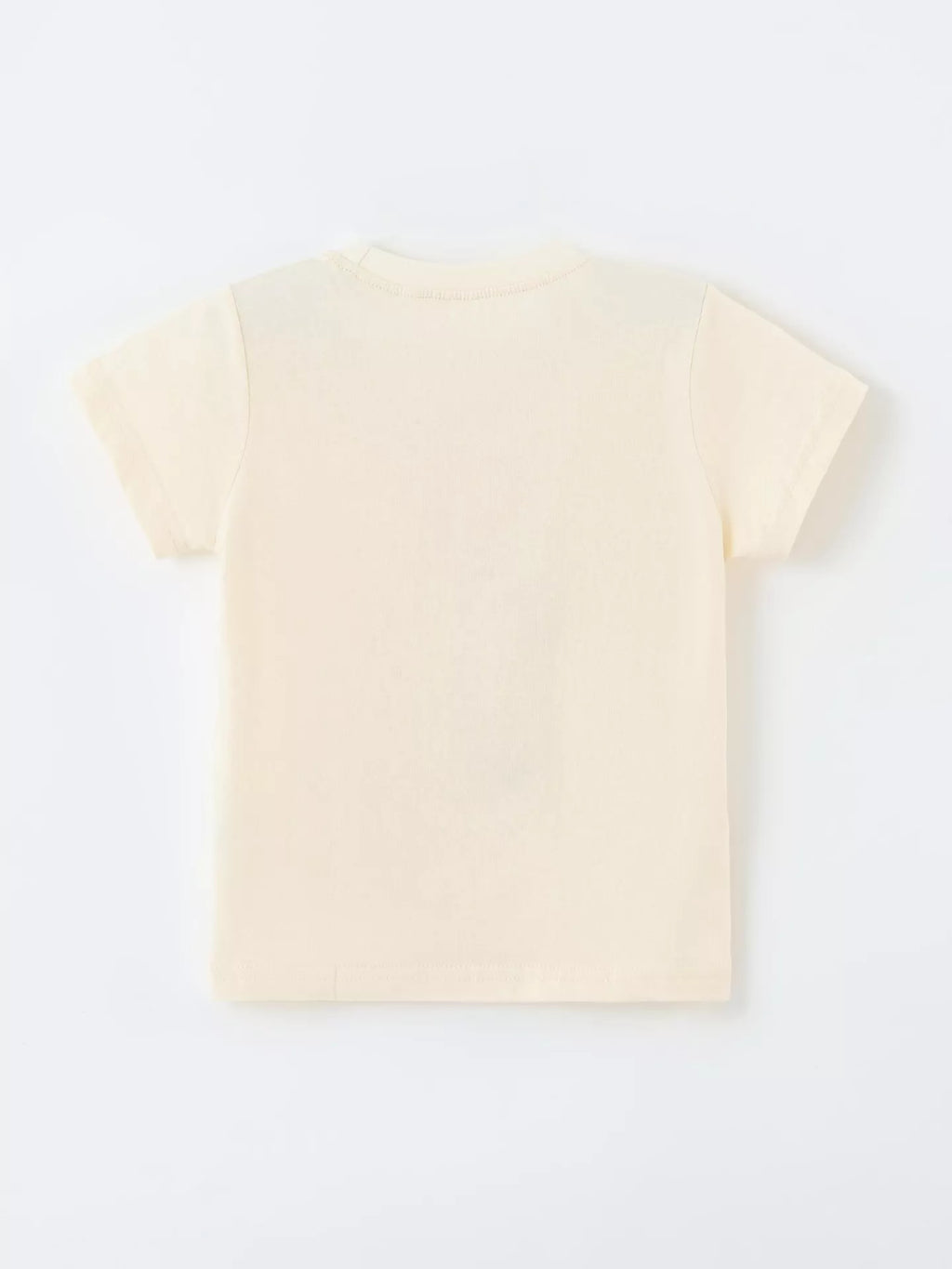 Graphic Round Neck T-Shirt in Cream, product view 5