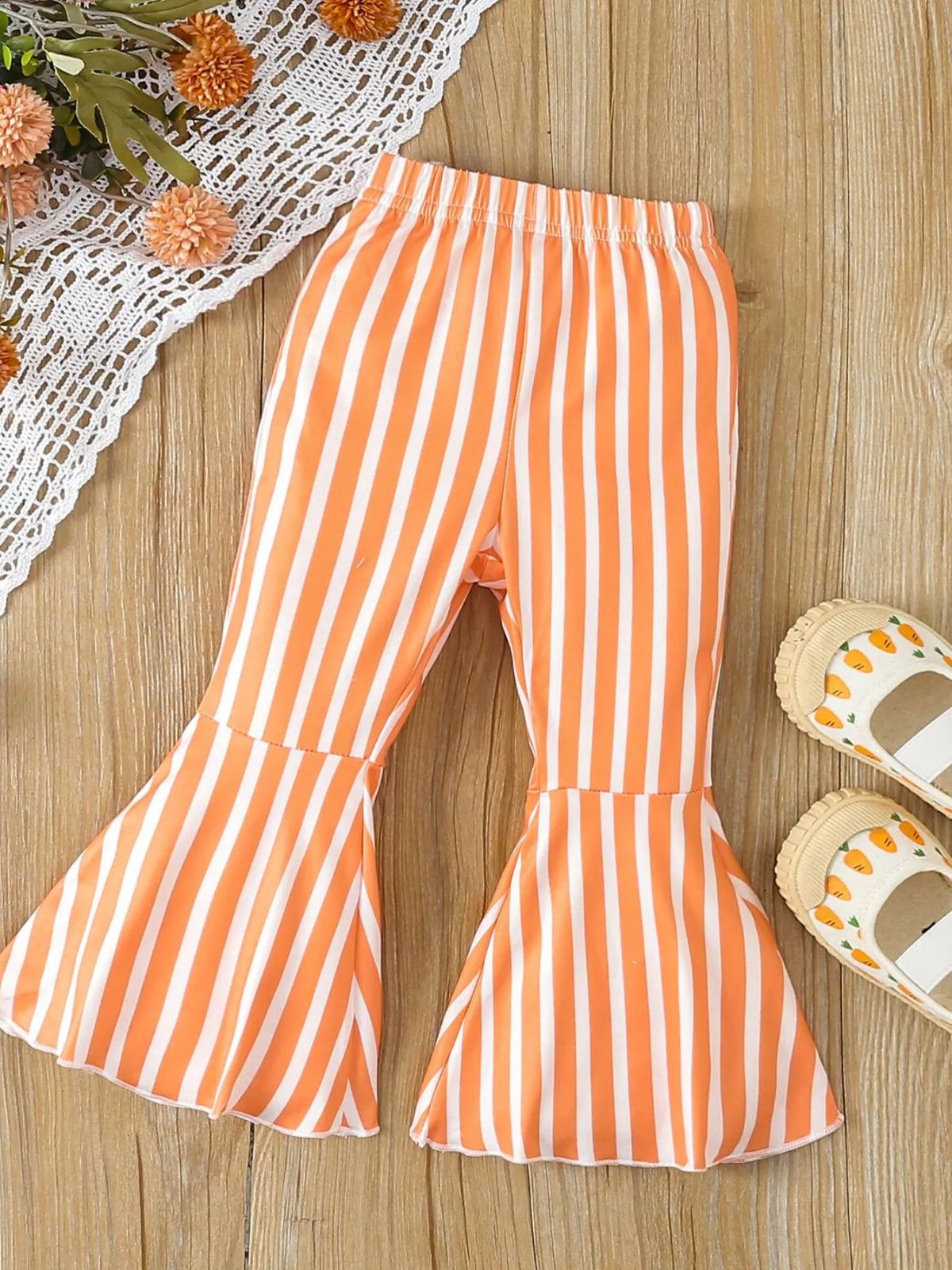 Bunny Round Neck Tee and Pants Set in White, product view 7